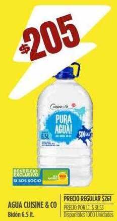 Supermercados Vea Agua Cuisine & Co oferta