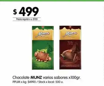 Jumbo Chocoalte Munz Varios Sabores oferta