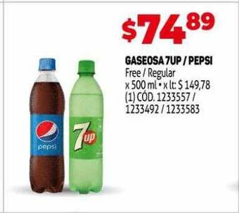 Makro Gaseosa 7up Pepsi oferta