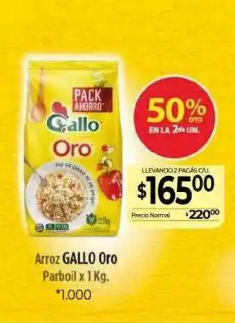 La Anonima Arroz Gallo Oro Parboil 50% Dto En La 2da Un. oferta