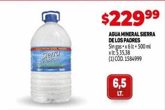 Makro Agua Mineral Sierra De Los Padres oferta