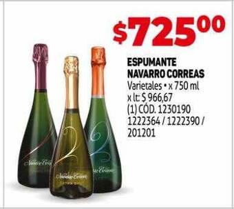 Makro Espumante Navarro Correas oferta