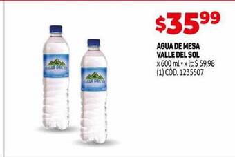 Makro Agua De Mesa Valle Del Sol oferta