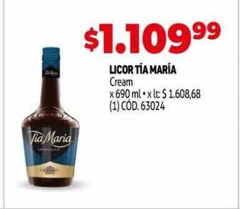 Makro Licor Tía María Cream oferta