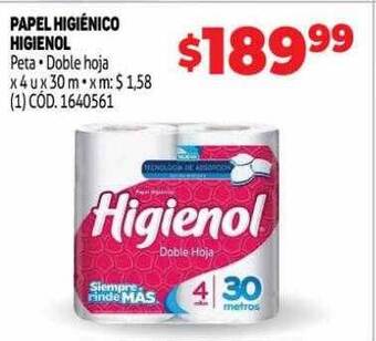 Makro Papel Higiénico Higienol oferta