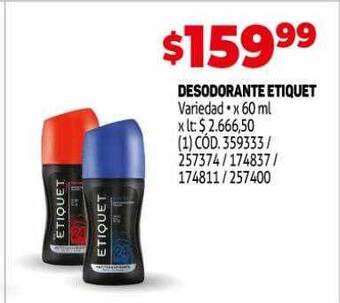 Makro Desodorante Etiquet oferta