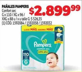 Makro Pañales Pampers Confort Sec oferta