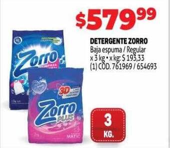 Makro Detergente Zorro oferta