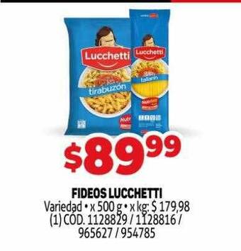 Makro Fideos Lucchetti oferta