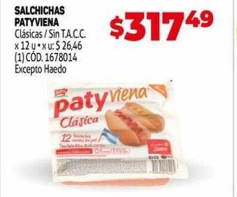 Makro Salchichas Patyviena oferta