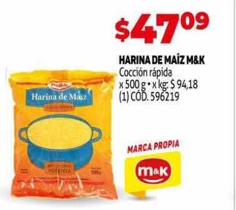 Makro Harina De Maíz M&k oferta