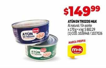 Makro Atún En Trozos M&k oferta