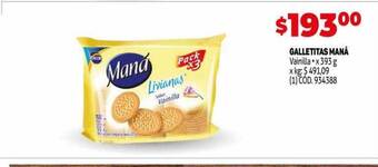 Makro Galletitas Maná Vainilla oferta