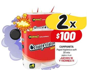 Almacor Campanita Papel Higiénico Soft 30 Mts oferta