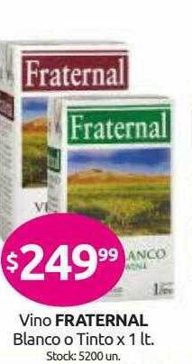 Cordiez Vino Fraternal Blanco O Tinto oferta