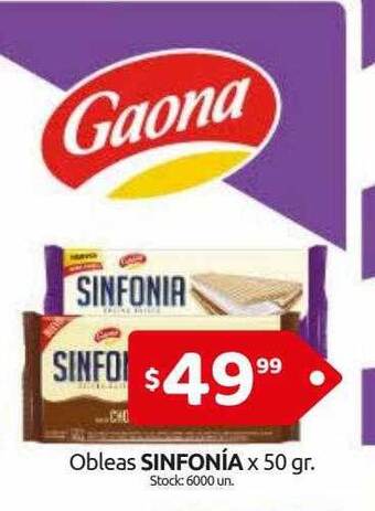 Cordiez Obleas Sinfonía oferta