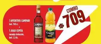 Supermercados Vea 1 Aperitivo Campari + 1 Jugo Cepita oferta