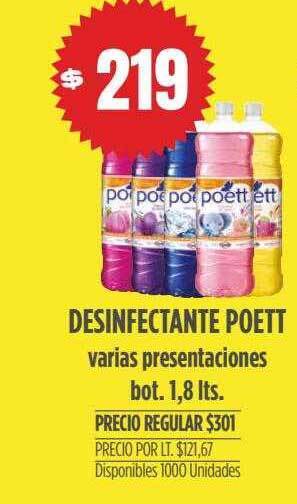 Supermercados Vea Desinfectante Poett oferta