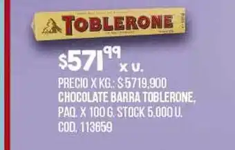 Coto Chocolate Barra Toblerone oferta