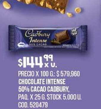 Coto Chocolate Intense 50% Cacao Cadbury oferta
