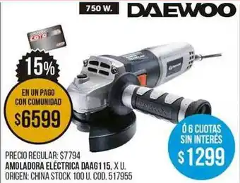 Coto Amoladora Eléctrica Daag115 oferta
