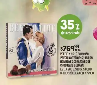 Coto Bombones Corazones De Chocolate Belgian 35% De Descuento oferta