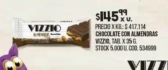 Coto Chocolate Con Almendras Vizzio oferta