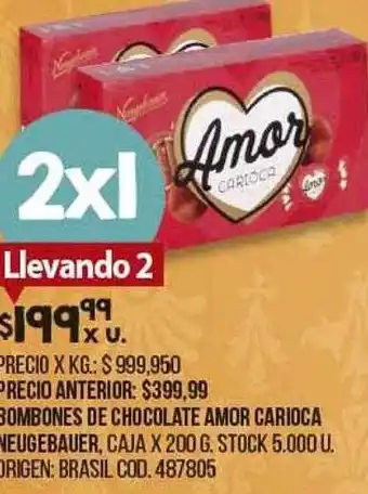 Coto Bombones De Chocolate Amor Carioca Nuegebauer oferta