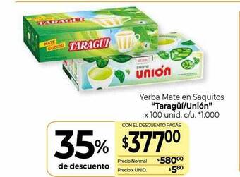 La Anonima Yerba Mate En Saquitos oferta
