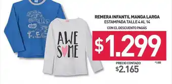 La Anonima Remera Infantil Manga Larga oferta