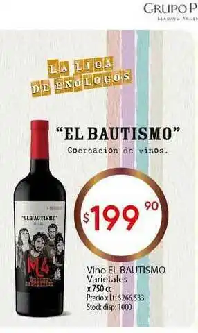 Supermercados Mariano Max Vino El Bautismo Varietales x750 cc oferta