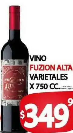 Supermercados Mariano Max Vino Fuzion Alta Varietales x750 cc oferta