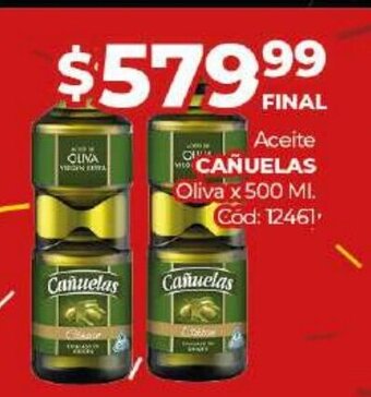 Diarco Cañuelas Aceite Oliva x 500 ml oferta