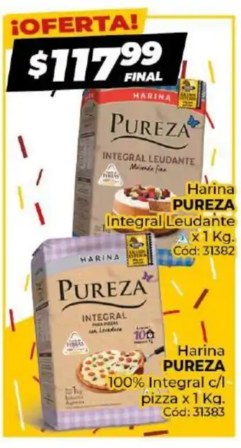 Diarco Pureza Harina Integral Leudante x 1 kg oferta
