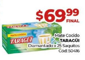 Diarco Taragüi Mate Cocido Diamantado x 25 Saquitos oferta