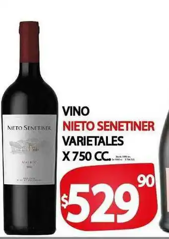 Supermercados Mariano Max Vino Nieto Senetiner Varietales x750 cc oferta