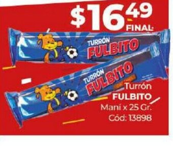Diarco Fulbito Turrón Mani x 25 Gr. oferta