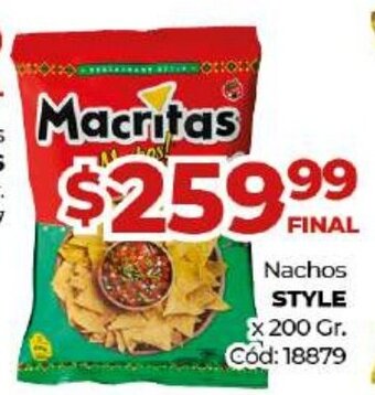 Diarco Style Nachos x 200 Gr. oferta