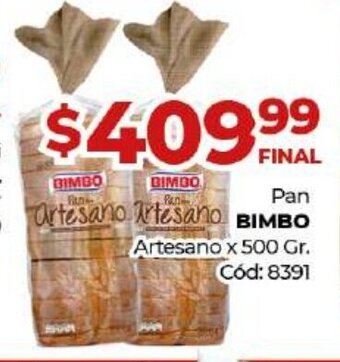 Diarco Bimbo Pan Artesano x 500 Gr oferta
