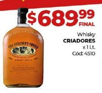 Diarco Criadores Whisky x 1 Lt oferta