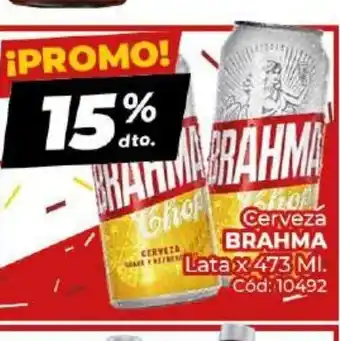 Diarco Brahma Cerveza Lata x 473 ml oferta