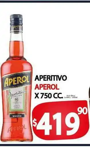 Supermercados Mariano Max Aperitivo Aperol x750 cc oferta