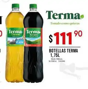 Supermercados Mariano Max Botellas Terma x1,75l oferta