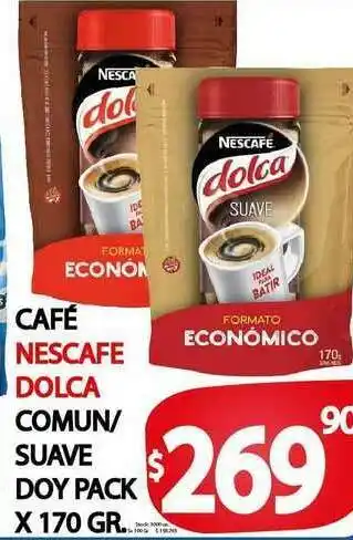 Supermercados Mariano Max Café Nescafe Dolca Comun Suave Doy Pack x170 gr oferta
