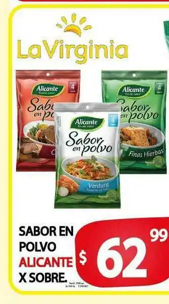 Sabor En Polvo Alicante X Sobre
