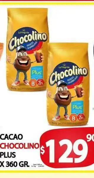Supermercados Mariano Max Cacao Chocolino Plus 360 gr oferta