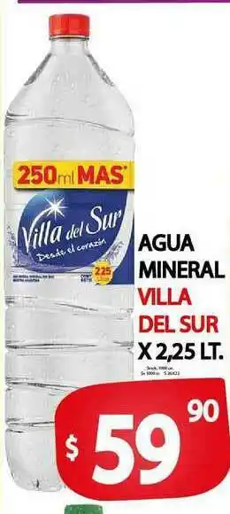 Agua Mineral Villa Del Sur x2,25 Lt