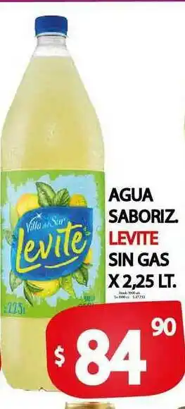 Supermercados Mariano Max Agua Saboriz Levite Sin Gas x2,25 Lt oferta
