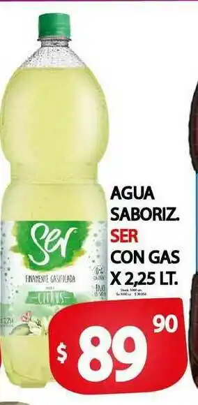Supermercados Mariano Max Agua Saboriz Ser Con Gas x2,25 Lt oferta