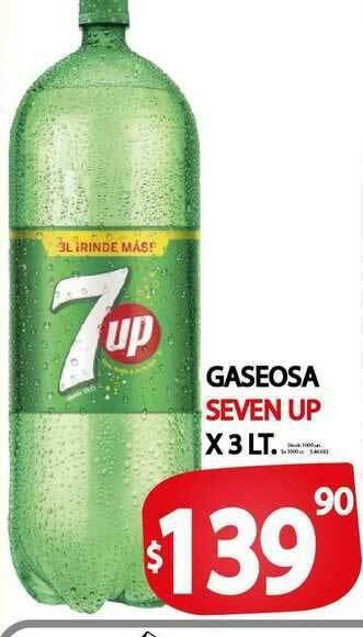 Supermercados Mariano Max Gaseosa Seven Up x 3Lt oferta